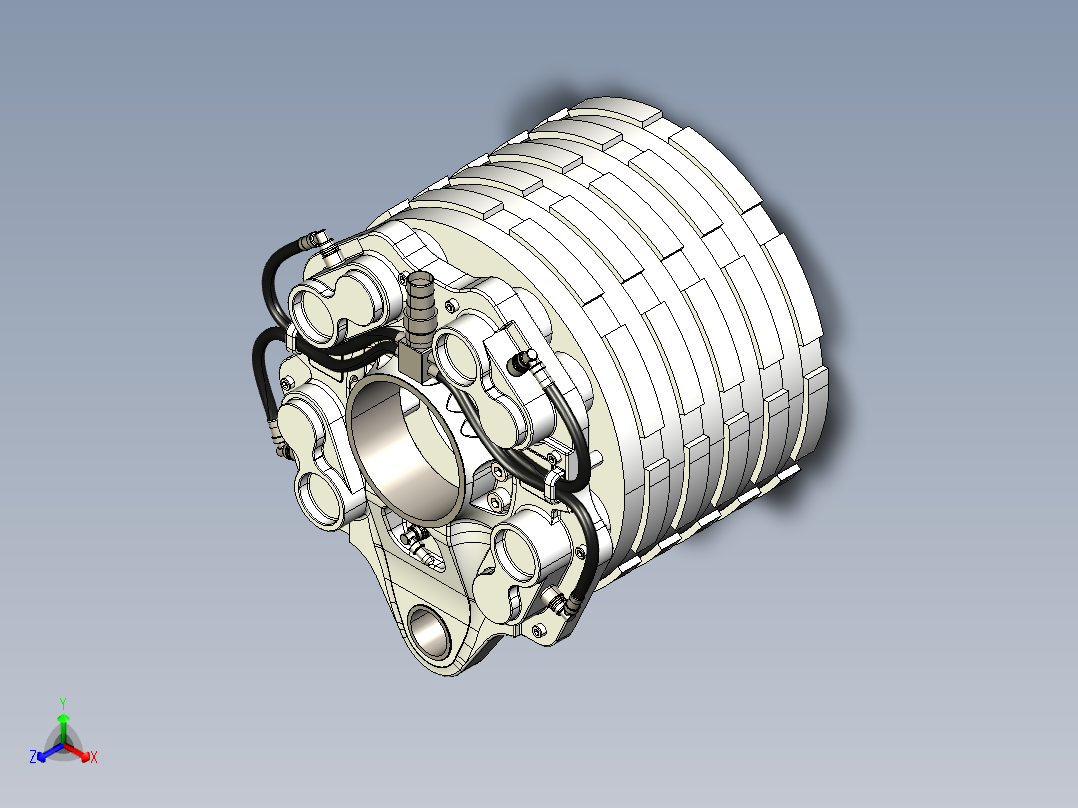 飞机刹车片3D模型正等轴测图