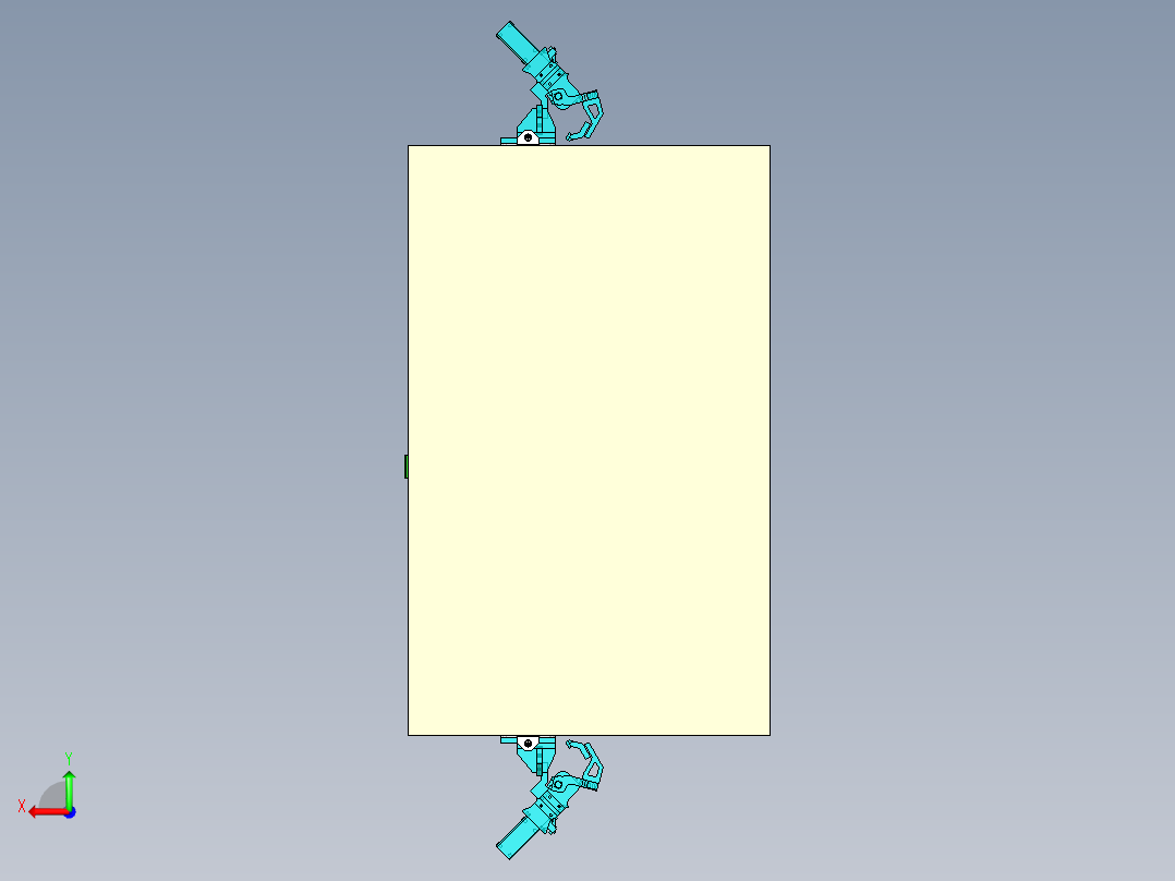 汽车仪表板横梁总成焊接夹具后视图