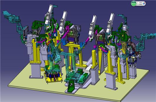 汽车仪表板横梁总成焊接夹具
