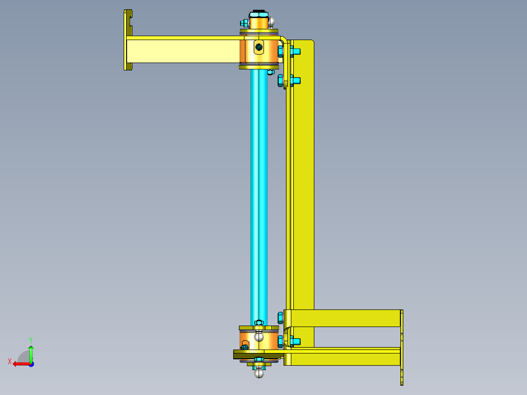 传输控制摇杆3D数模图纸 STP格式后视图