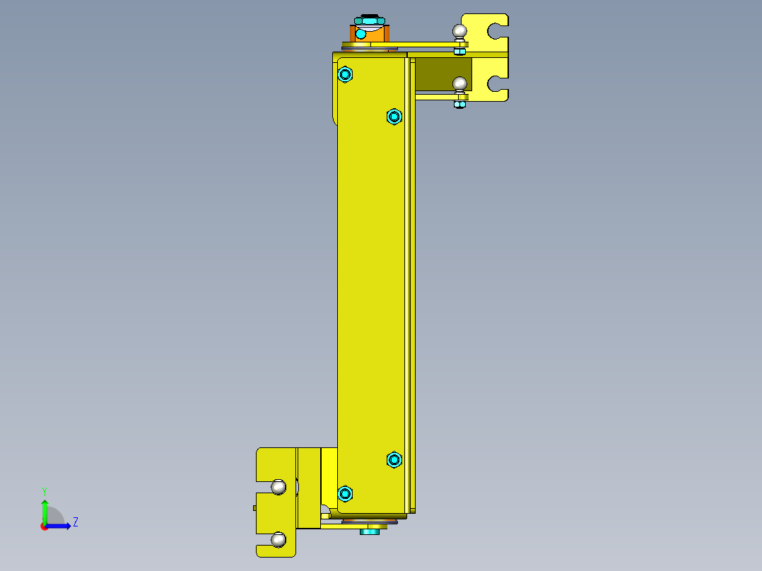 传输控制摇杆3D数模图纸 STP格式左视图