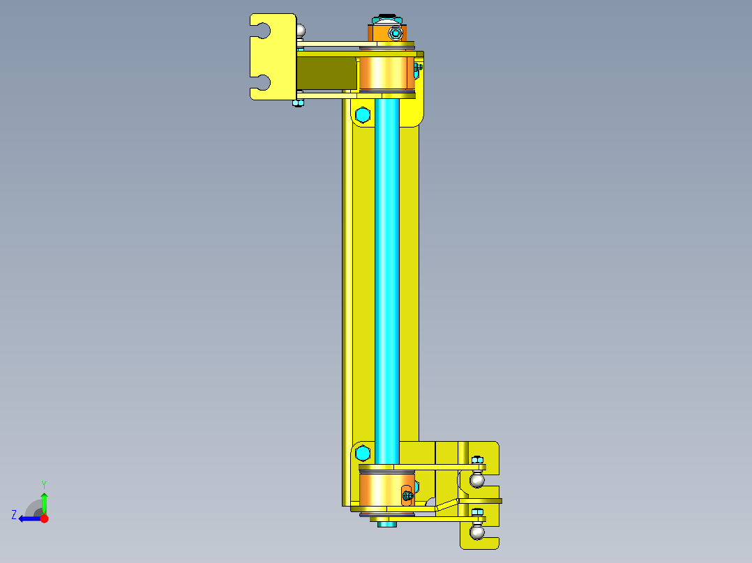 传输控制摇杆3D数模图纸 STP格式右视图