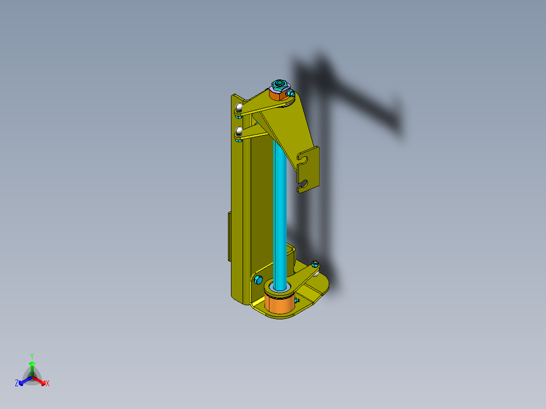 传输控制摇杆3D数模图纸 STP格式正等轴测图