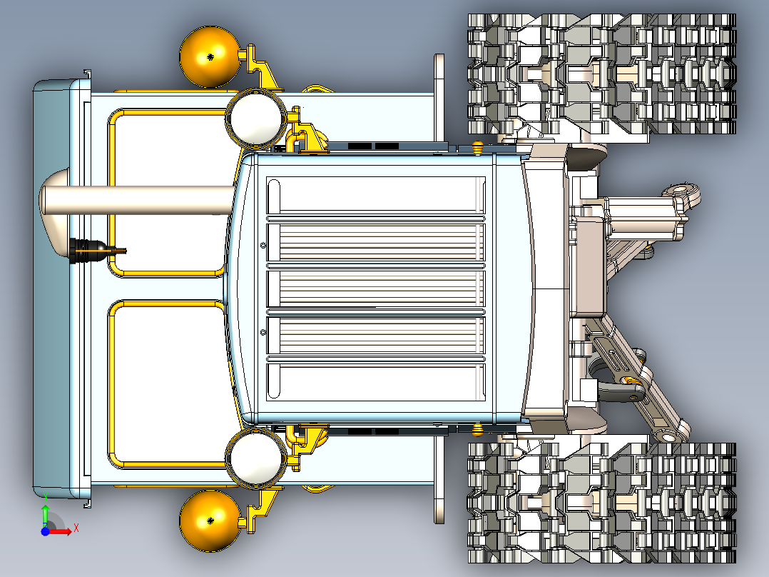 拖拉机设计图档3D模型前视图