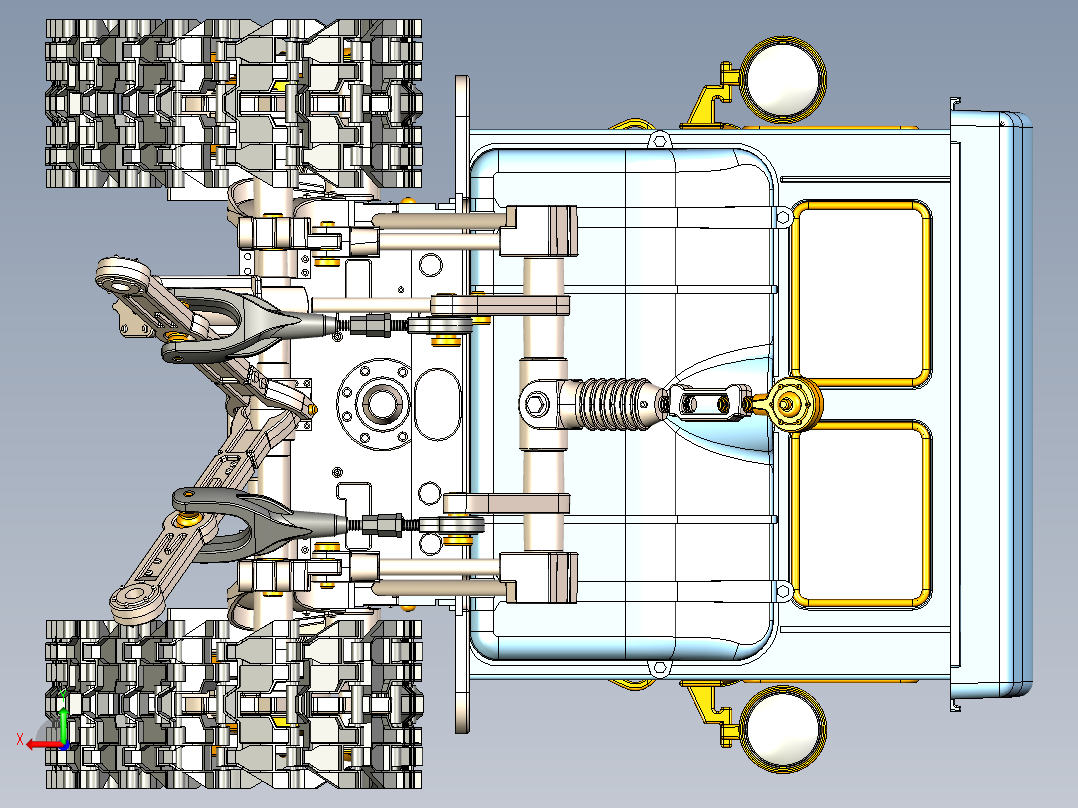 拖拉机设计图档3D模型后视图