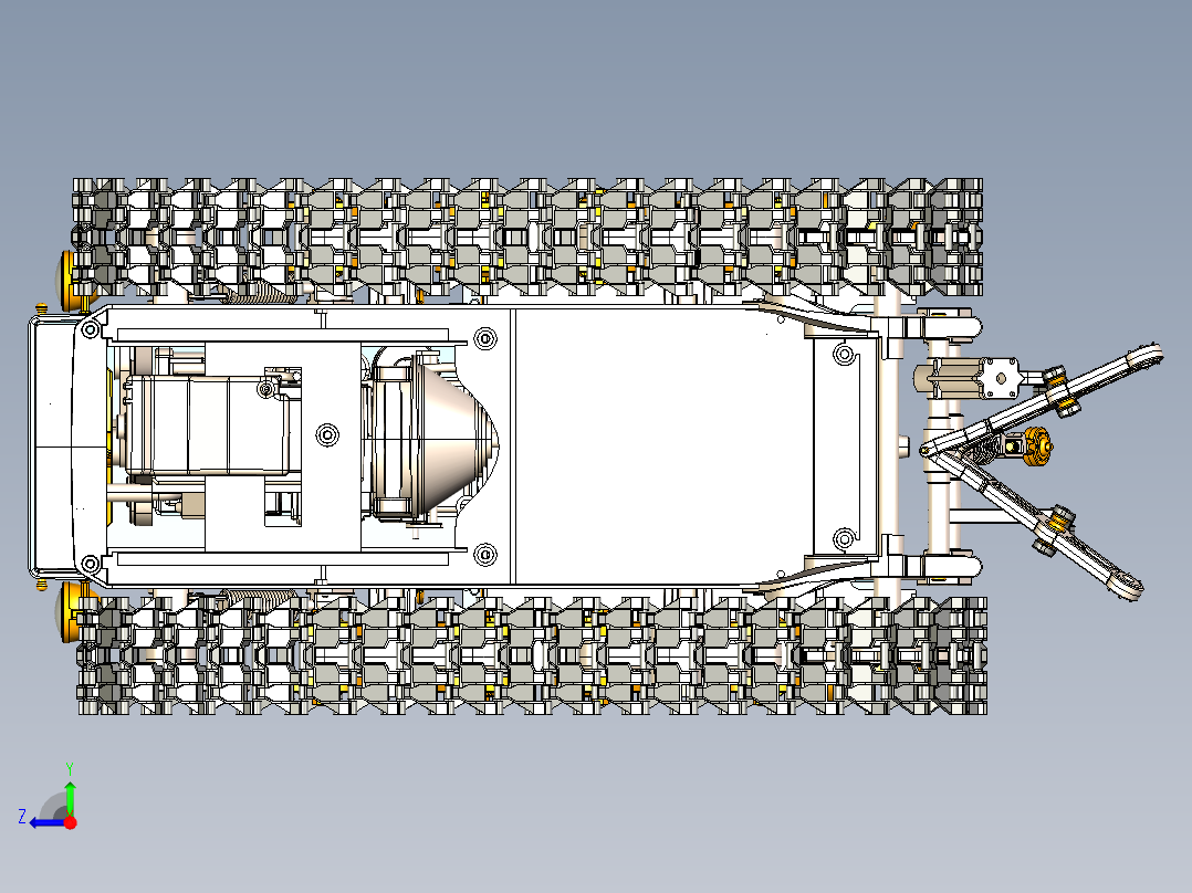 拖拉机设计图档3D模型右视图