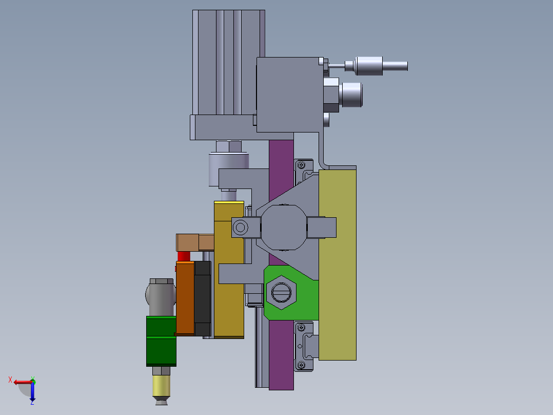 气缸二位上下搬运右视图