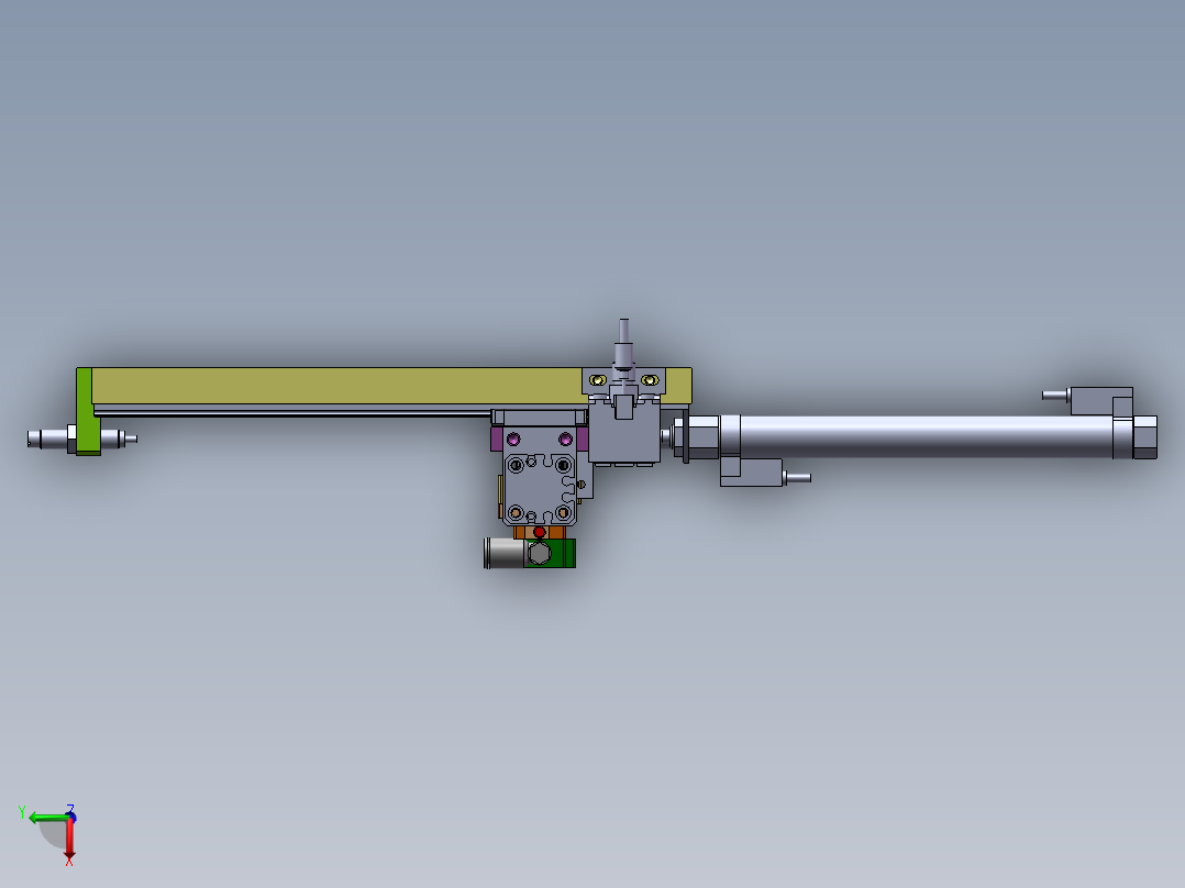 气缸二位上下搬运俯视图