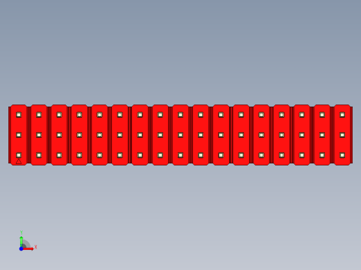 彩色公头100mil（2.54mm）系列-DS1021_red_3x17p_100mil_Type5_rev1.0前视缩略图