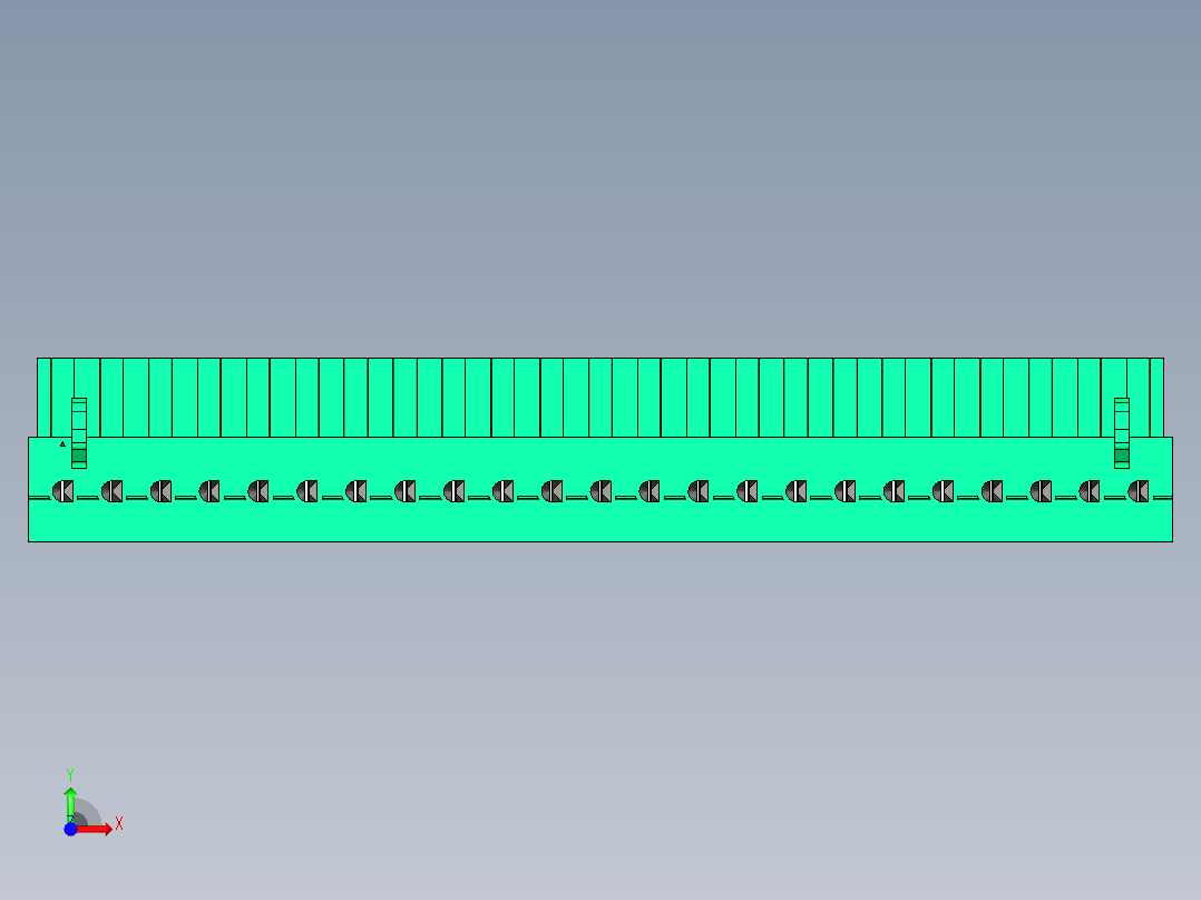 DEGSON 2EDG 系列 5.08mm 可插拔接线端子组-2EDGA-5.08-23P-14-00AH前视图