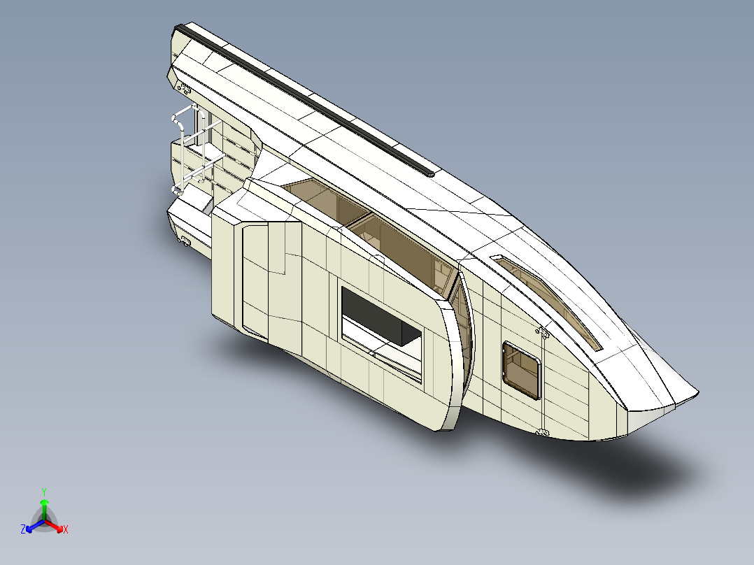 摩托艇模型图主视图