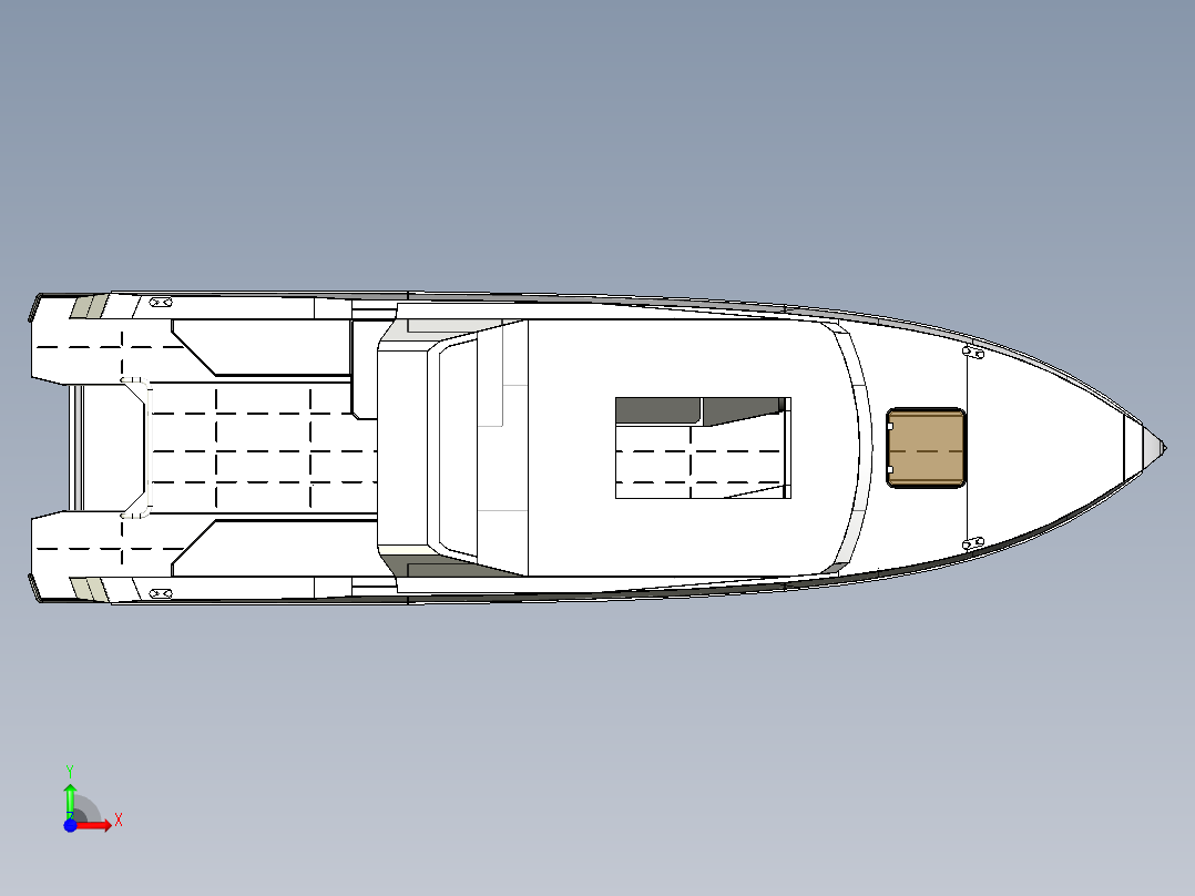 摩托艇模型图前视图