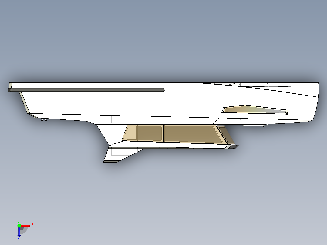 摩托艇模型图俯视图