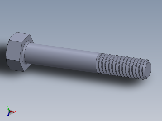 UNC 六角螺栓-Hex Bolt 0.3125-18 x 2.SLDPRT