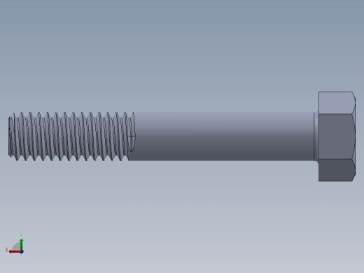 UNC 六角螺栓-Hex Bolt 0.3125-18 x 2.SLDPRT后视缩略图