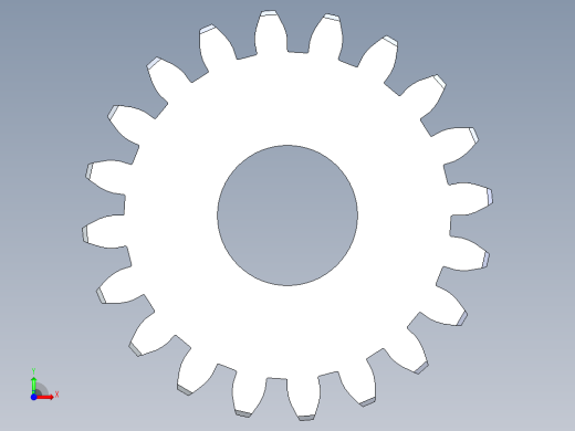 正齿轮-m0.8 20PA 20t Spur Gear前视缩略图
