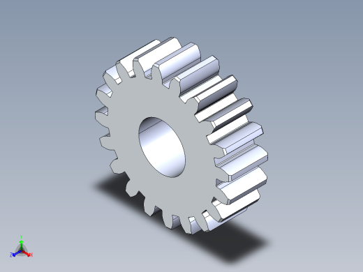正齿轮-m0.8 20PA 20t Spur Gear正等轴测缩略图