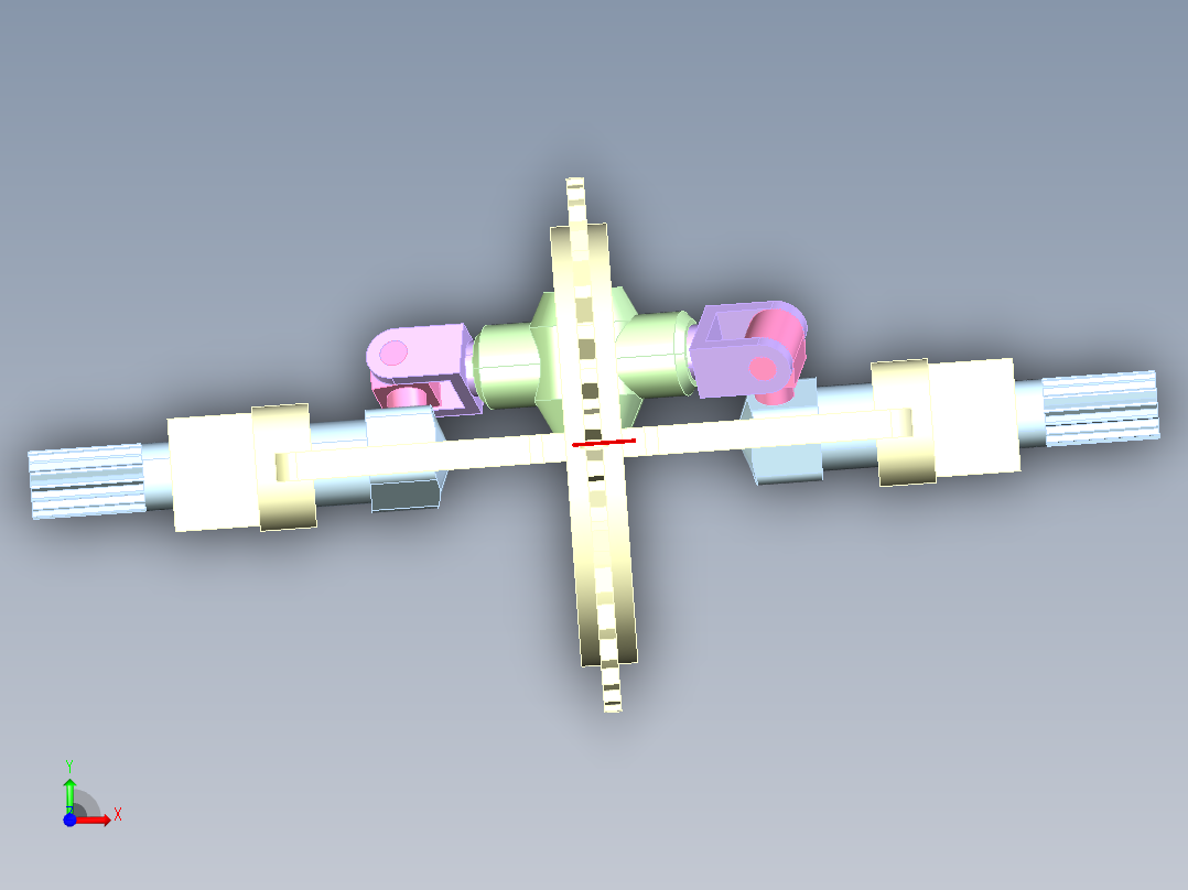 连杆式汽车差速器机构设计前视图