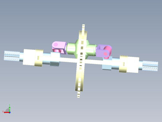 连杆式汽车差速器机构设计后视缩略图