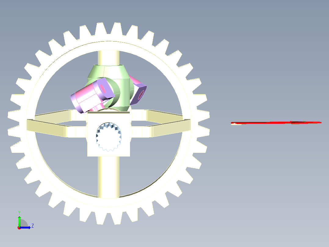连杆式汽车差速器机构设计左视图