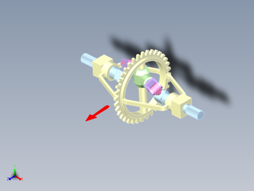 连杆式汽车差速器机构设计正等轴测缩略图