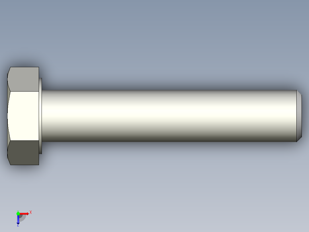 螺钉-DIN_931-M8x1.25x40.stp俯视图