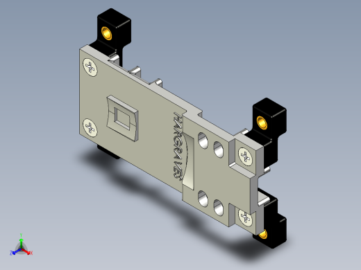 SERIES EZ-MOUNT - MINATURE DIAPHRAGM PUMP VIBRATION ISOLATION MOUNTING SYSTEM (16)系列图纸正等轴测缩略图