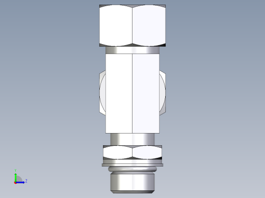 卡套式工业通用硬管接头EO_Adjustable_locknut_run_tee_LEE15LMORCF左视缩略图