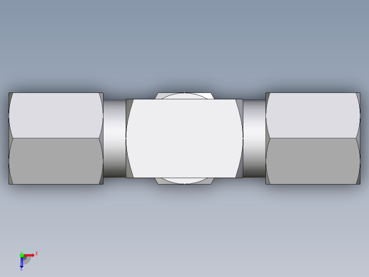 卡套式工业通用硬管接头EO_Union_tee_T06ZLCF俯视缩略图
