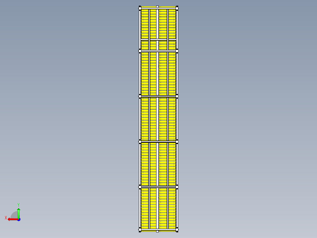 5米滚筒输送机conveyor-free-5m-STP后视图