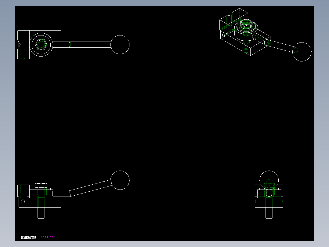 夾具2321(A)-2D多系列多零件图纸模型