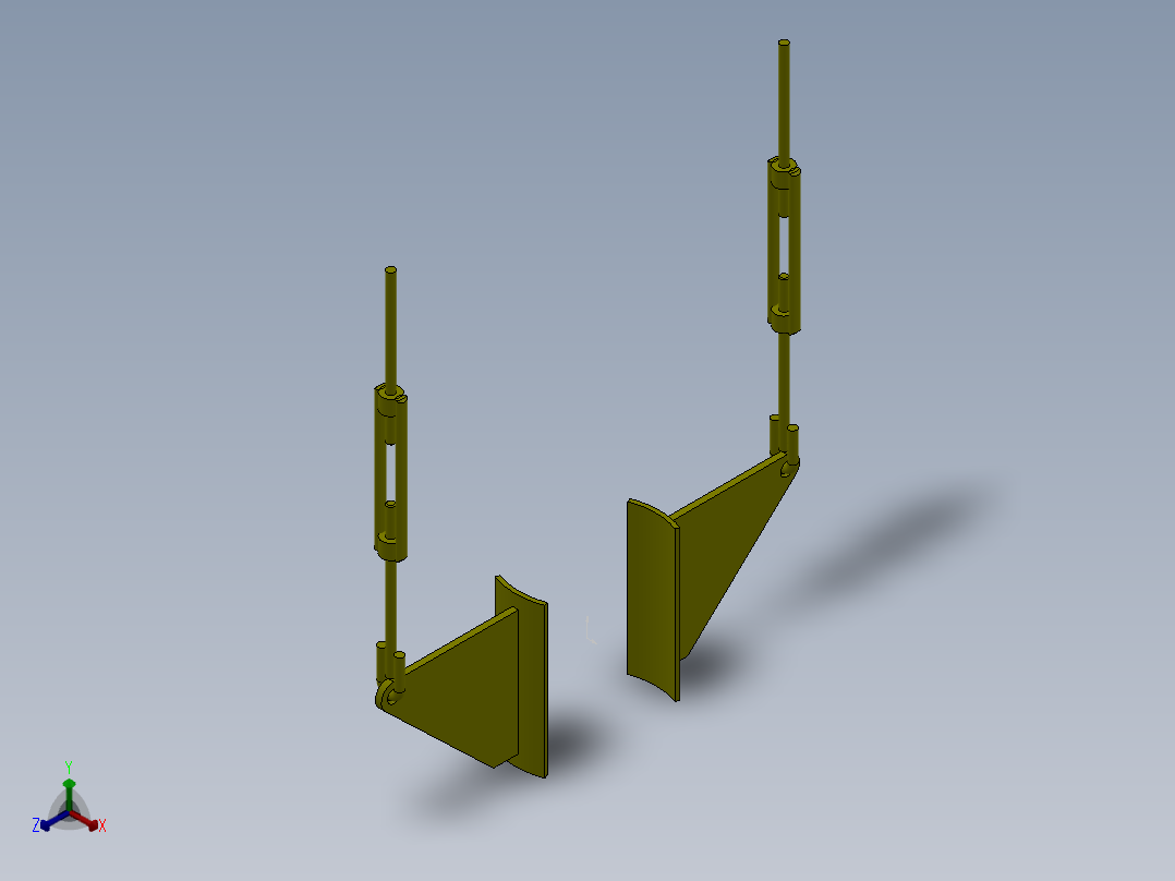 支架 (2)正等轴测图