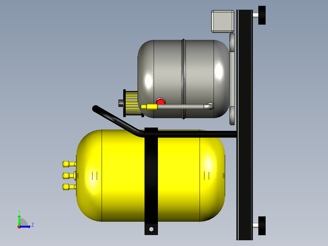 DIY喷笔压缩机--stp左视图