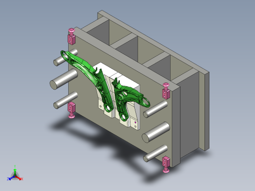 [冲压模具]特斯拉悬挂摆臂的冲压模具op70