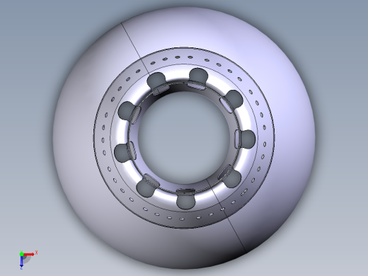 燃气轮机燃烧室---模型格式为 catia俯视缩略图