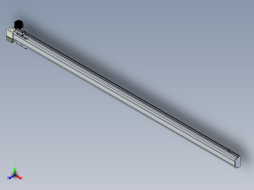 同步带滑台-半封闭B10H-L45-S2350-LD-P40-D3正等轴测缩略图