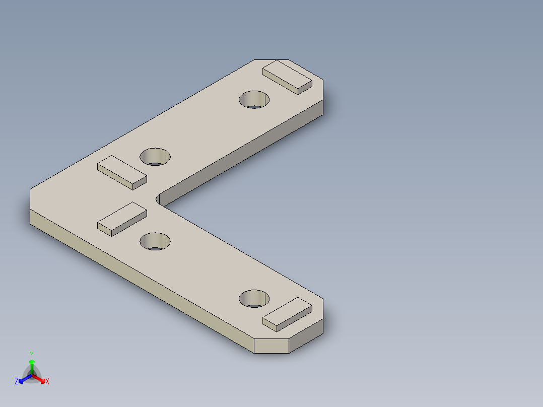 型材-BR 8 SLOT MITRE BRACKET KJN535627正等轴测图