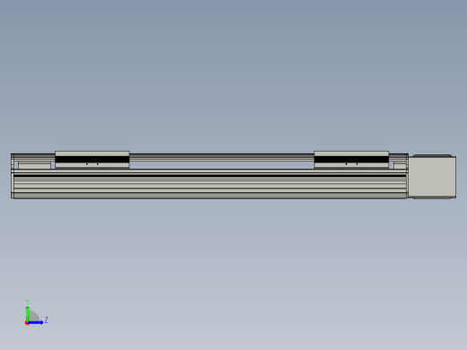 直线模组LHB17-L40-S500-L(B)设计图纸左视缩略图