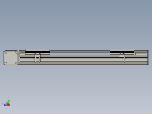 直线模组LHB17-L40-S500-L(B)设计图纸右视缩略图