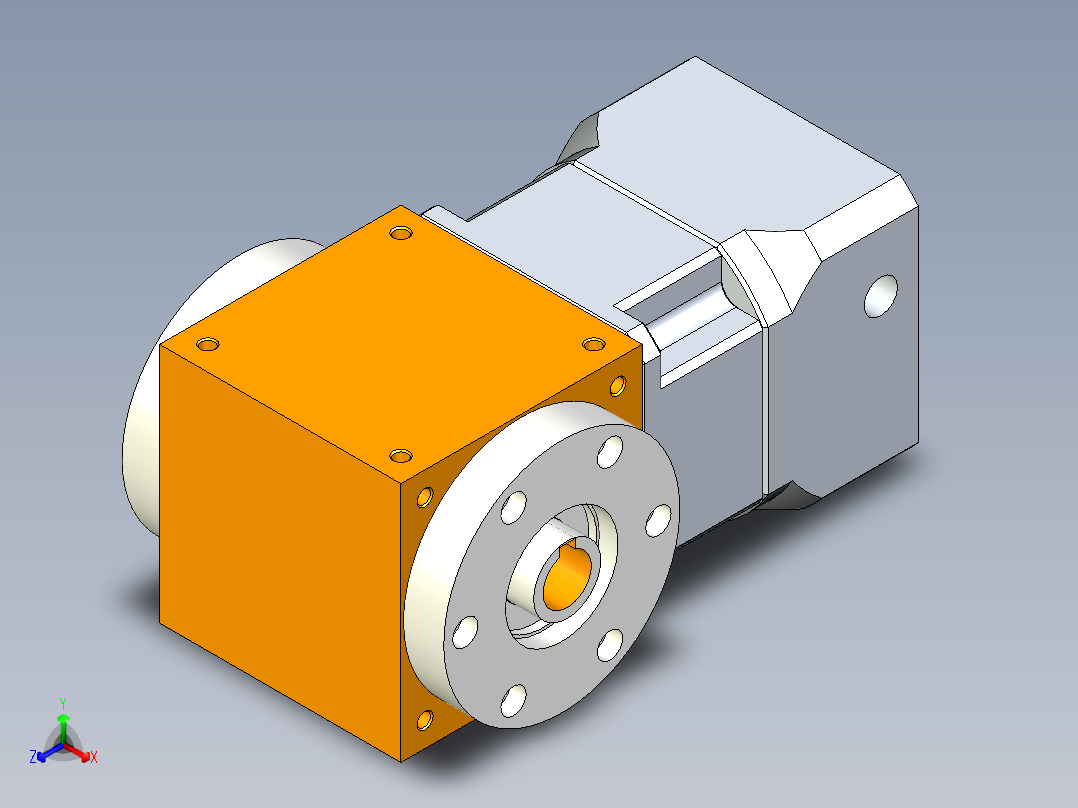 换向器PW90双孔 PGH90-L1 19-80-100-M6.stp主视图