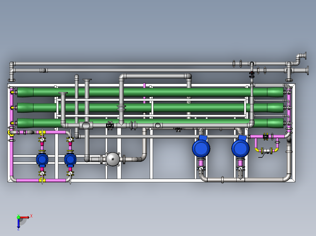 反渗透系统sw16俯视图
