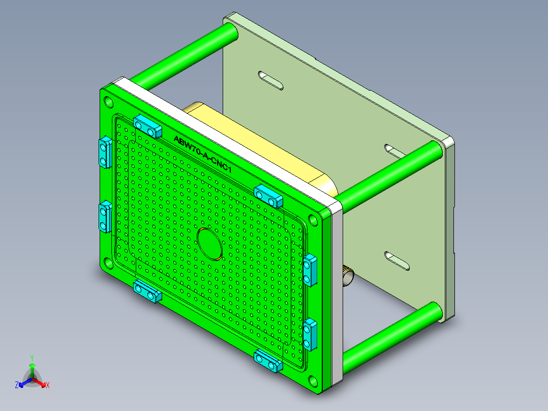 ABW70-A-CNC1笔记本CNC工装夹具三维模型-1203主视图