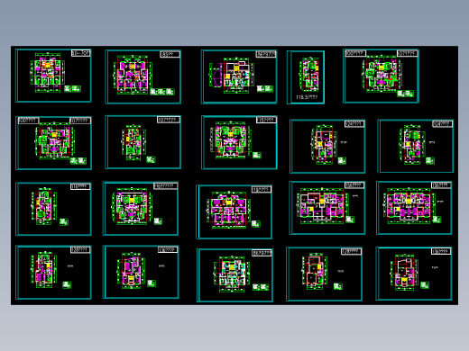 多层住宅20种户型图