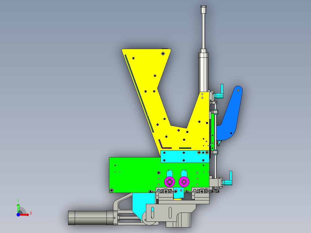 转子全自动滴漆机creo4.0.zip前视图
