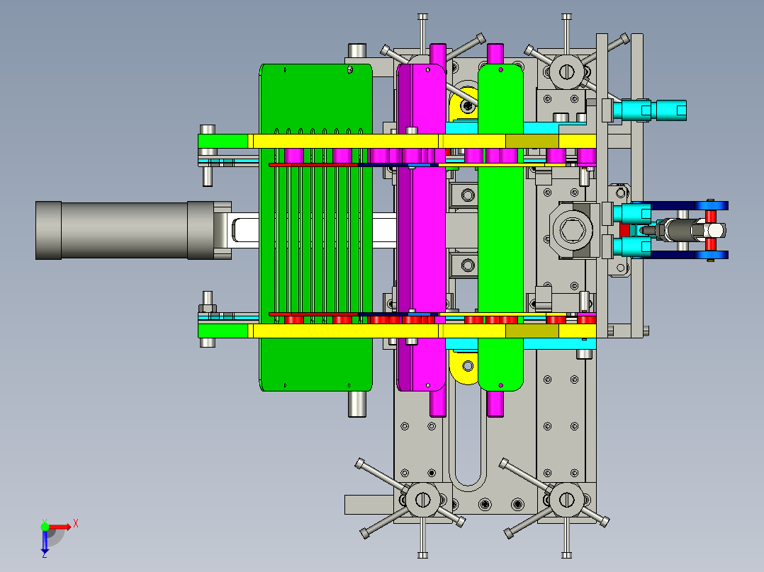 转子全自动滴漆机creo4.0.zip俯视图