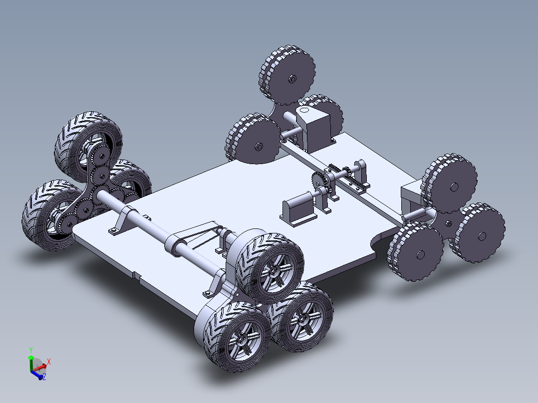 轮式自走型振动采摘机行走系统设计