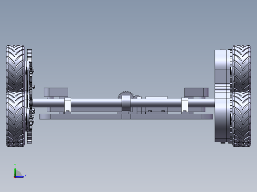 轮式自走型振动采摘机行走系统设计左视缩略图