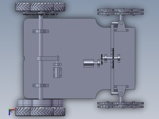 轮式自走型振动采摘机行走系统设计俯视缩略图