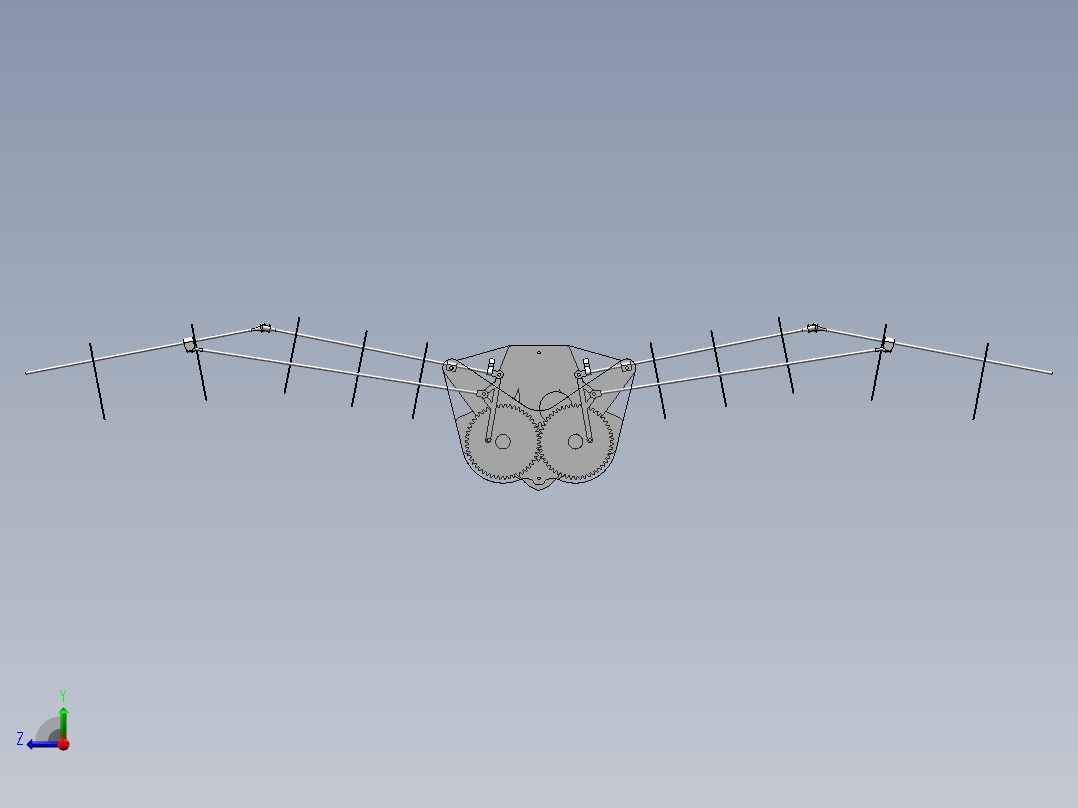 扑翼仿生机构右视图