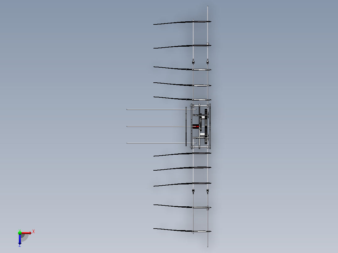 扑翼仿生机构俯视图